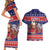 Samoa Christmas Couples Matching Short Sleeve Bodycon Dress and Hawaiian Shirt Samoan Santa Claus Manuia Le Kerisimasi