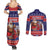 Samoa Christmas Couples Matching Summer Maxi Dress and Long Sleeve Button Shirt Samoan Santa Claus Manuia Le Kerisimasi