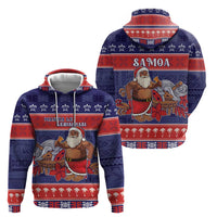 Samoa Christmas Hoodie Samoan Santa Claus Manuia Le Kerisimasi