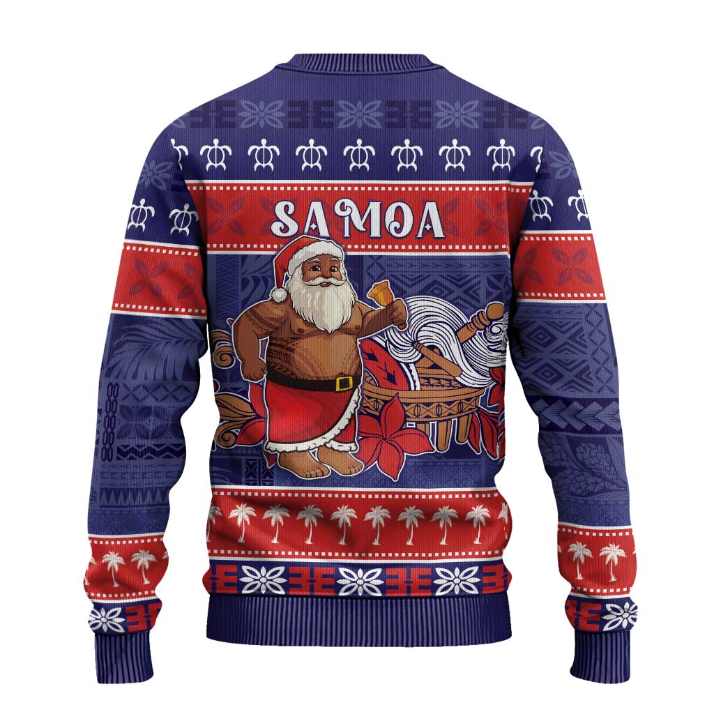 Samoa Christmas Ugly Christmas Sweater Samoan Santa Claus Manuia Le Kerisimasi