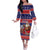 Samoa Christmas Off The Shoulder Long Sleeve Dress Samoan Santa Claus Manuia Le Kerisimasi