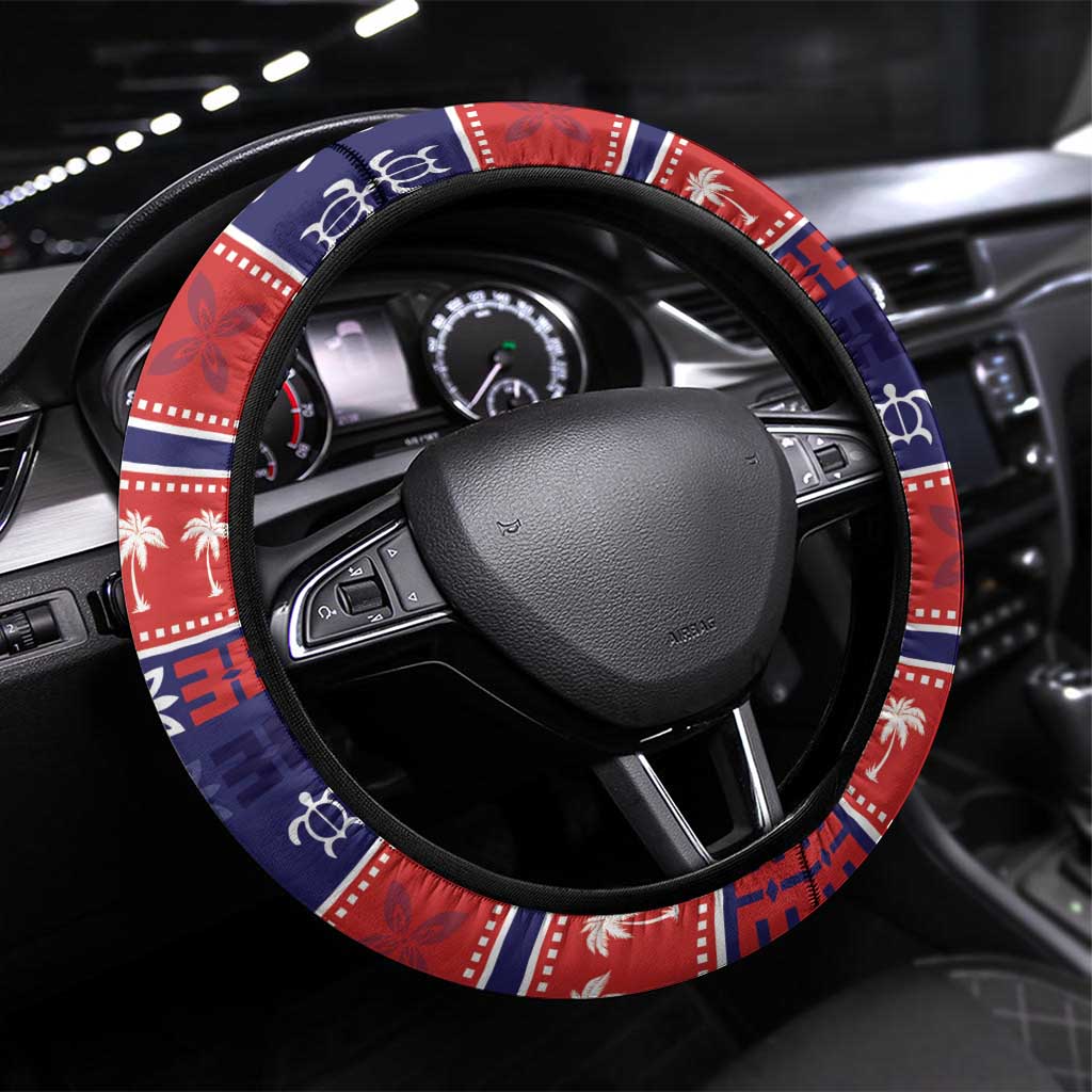 Samoa Christmas Steering Wheel Cover Samoan Santa Claus Manuia Le Kerisimasi