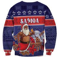 Samoa Christmas Sweatshirt Samoan Santa Claus Manuia Le Kerisimasi
