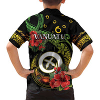 Love Vanuatu Christmas Family Matching Long Sleeve Bodycon Dress and Hawaiian Shirt God Yumi Polynesian Tribal Pattern LT05 - Polynesian Pride