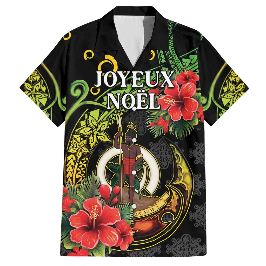 Love Vanuatu Christmas Family Matching Long Sleeve Bodycon Dress and Hawaiian Shirt God Yumi Polynesian Tribal Pattern LT05 Dad's Shirt - Short Sleeve Black - Polynesian Pride