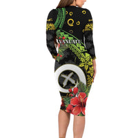 Love Vanuatu Christmas Family Matching Long Sleeve Bodycon Dress and Hawaiian Shirt God Yumi Polynesian Tribal Pattern LT05 - Polynesian Pride