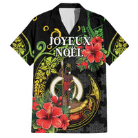 Love Vanuatu Christmas Family Matching Off The Shoulder Long Sleeve Dress and Hawaiian Shirt God Yumi Polynesian Tribal Pattern LT05 Dad's Shirt - Short Sleeve Black - Polynesian Pride