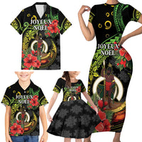 Love Vanuatu Christmas Family Matching Short Sleeve Bodycon Dress and Hawaiian Shirt God Yumi Polynesian Tribal Pattern LT05 - Polynesian Pride