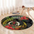 Love Vanuatu Christmas Round Carpet God Yumi Polynesian Tribal Pattern