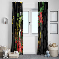 Love Vanuatu Christmas Window Curtain God Yumi Polynesian Tribal Pattern