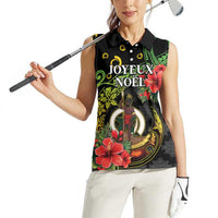 Love Vanuatu Christmas Women Sleeveless Polo Shirt God Yumi Polynesian Tribal Pattern