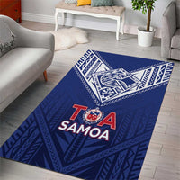 Super Toa Samoa Rugby Area Rug Warrior Spirit LT05
