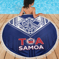 Super Toa Samoa Rugby Beach Blanket Warrior Spirit LT05