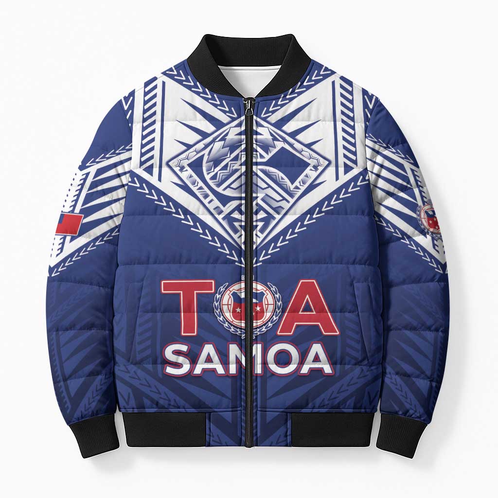 Super Toa Samoa Rugby Custom Bomber Puffer Jacket Warrior Spirit LT05