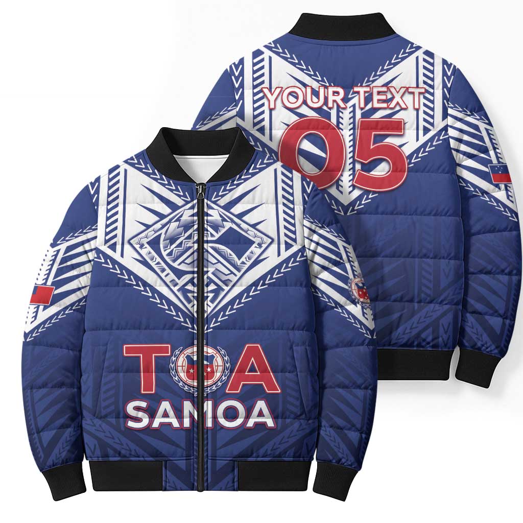 Super Toa Samoa Rugby Custom Bomber Puffer Jacket Warrior Spirit LT05