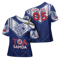 Super Toa Samoa Rugby Custom Cross Shoulder Shirt Warrior Spirit LT05