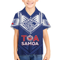 Super Toa Samoa Rugby Custom Family Matching Short Sleeve Bodycon Dress and Hawaiian Shirt Warrior Spirit LT05