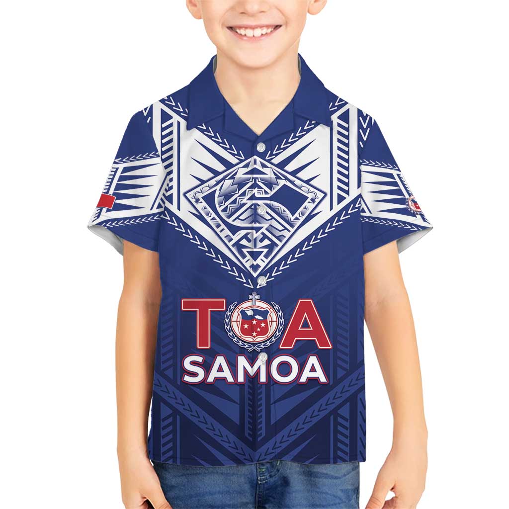 Super Toa Samoa Rugby Custom Family Matching Tank Maxi Dress and Hawaiian Shirt Warrior Spirit LT05