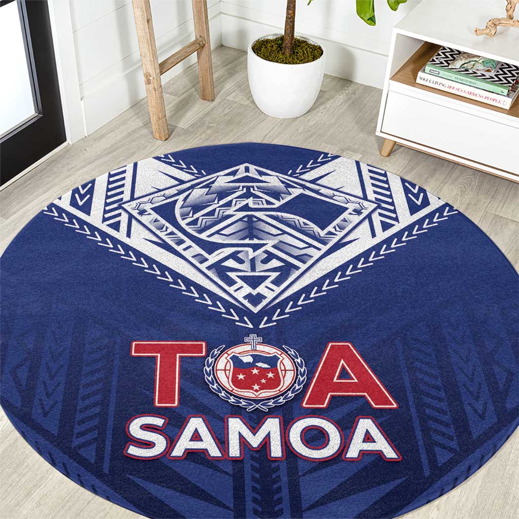 Super Toa Samoa Rugby Round Carpet Warrior Spirit LT05