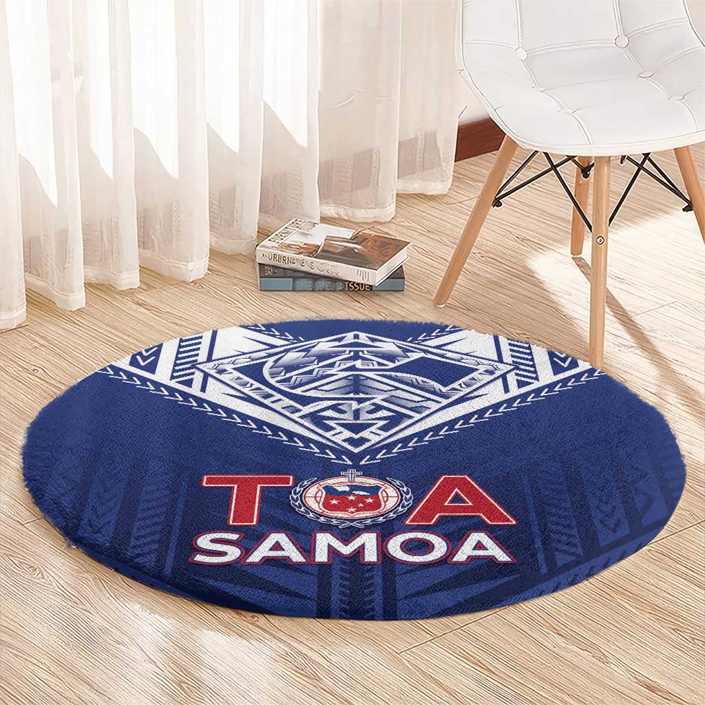 Super Toa Samoa Rugby Round Carpet Warrior Spirit LT05