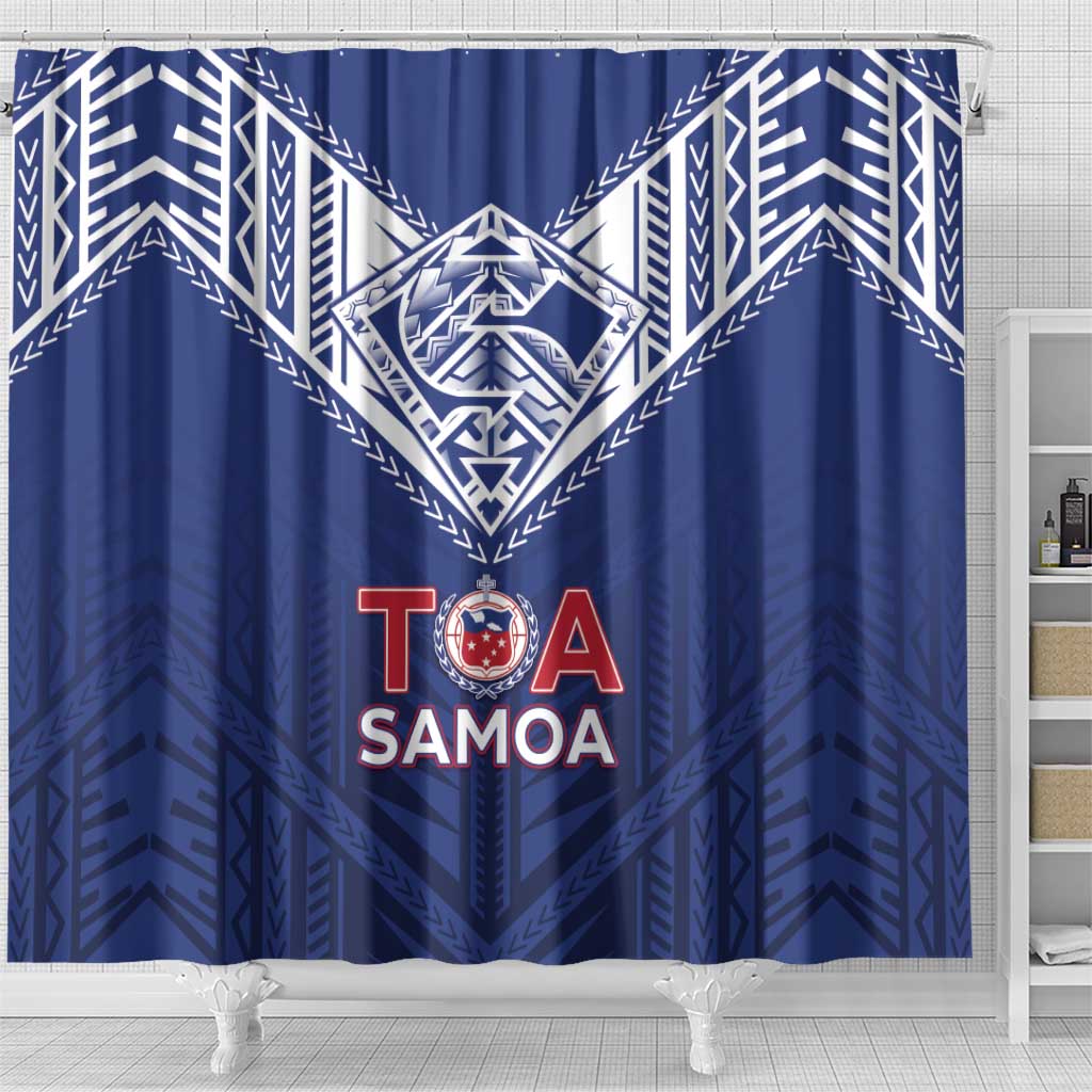 Super Toa Samoa Rugby Shower Curtain Warrior Spirit LT05