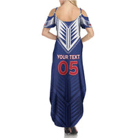 Super Toa Samoa Rugby Custom Summer Maxi Dress Warrior Spirit LT05