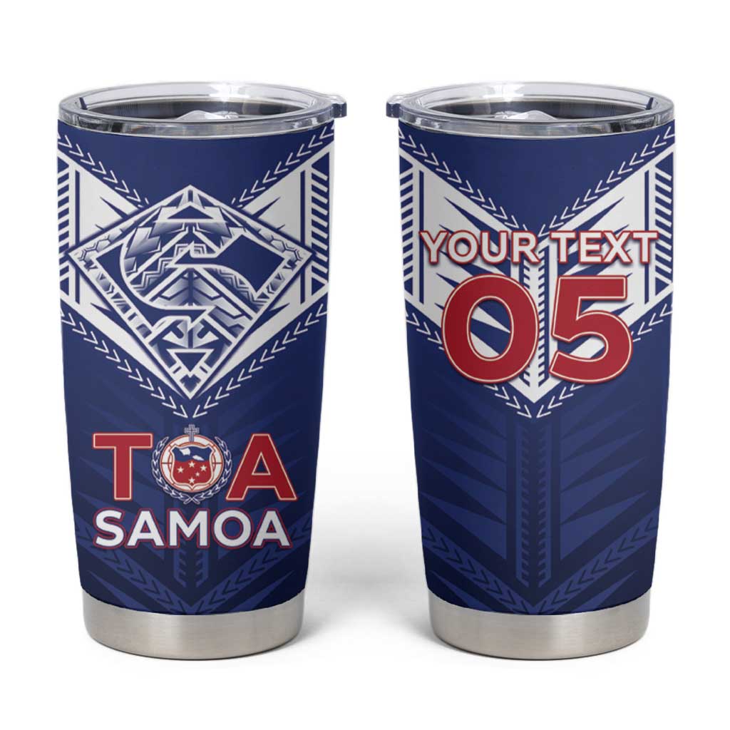 Super Toa Samoa Rugby Custom Tumbler Cup Warrior Spirit LT05