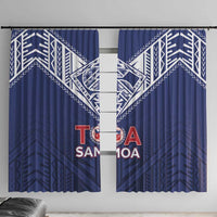 Super Toa Samoa Rugby Window Curtain Warrior Spirit LT05