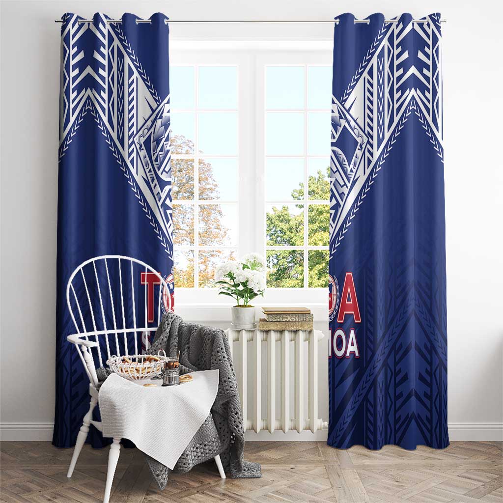 Super Toa Samoa Rugby Window Curtain Warrior Spirit LT05