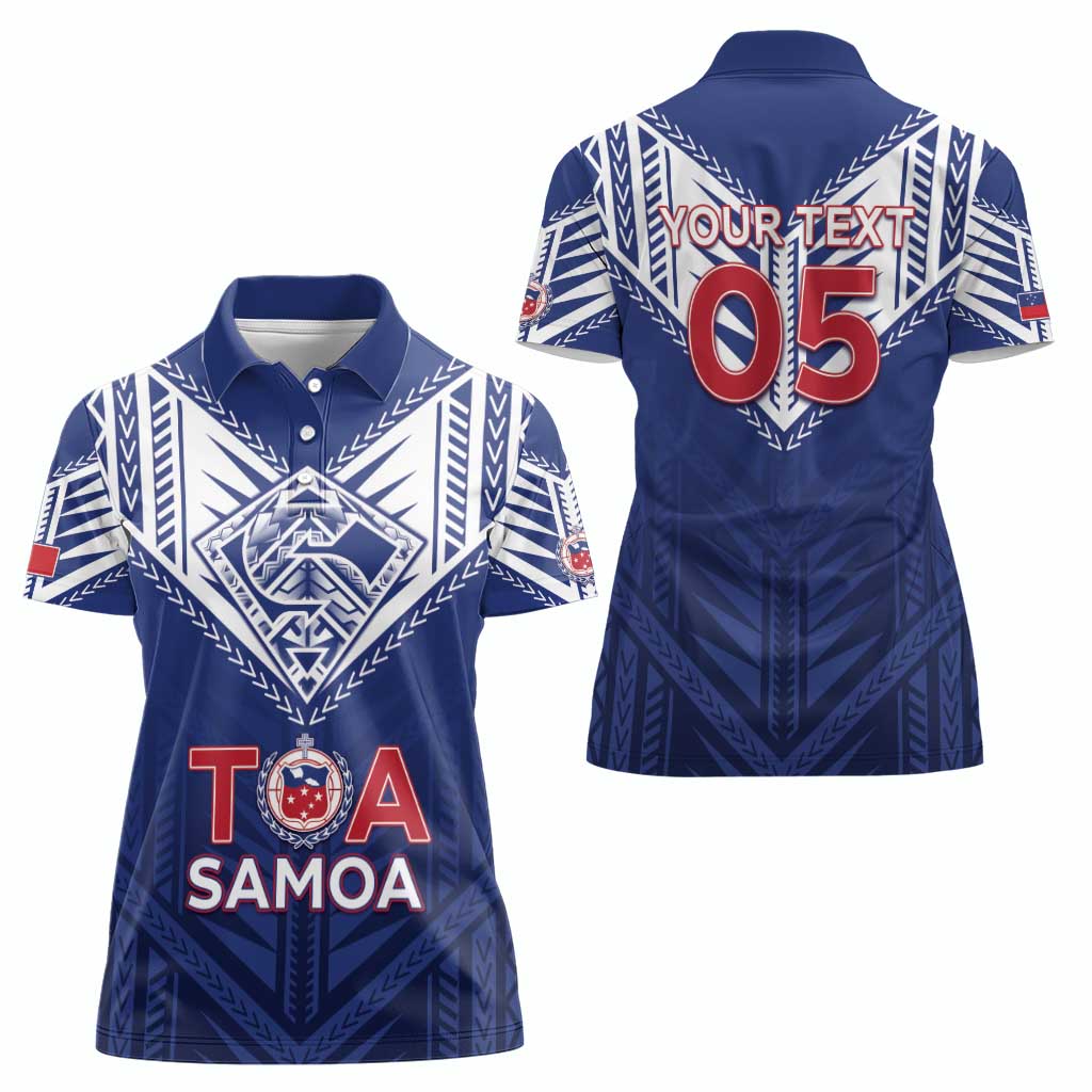 Super Toa Samoa Rugby Custom Women Polo Shirt Warrior Spirit LT05