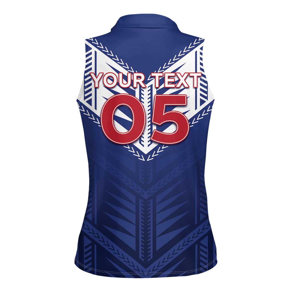 Super Toa Samoa Rugby Custom Women Sleeveless Polo Shirt Warrior Spirit LT05