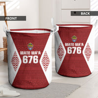 Mate Maa Tonga Rugby Laundry Basket Kupesi Tokelau Feletoa Pattern LT05 - Polynesian Pride