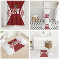 Mate Maa Tonga Rugby Bathroom Set Kupesi Tokelau Feletoa Pattern LT05 - Polynesian Pride