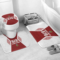 Mate Maa Tonga Rugby Bathroom Set Kupesi Tokelau Feletoa Pattern LT05 Mat Set Only (3 pcs) One Size Red - Polynesian Pride