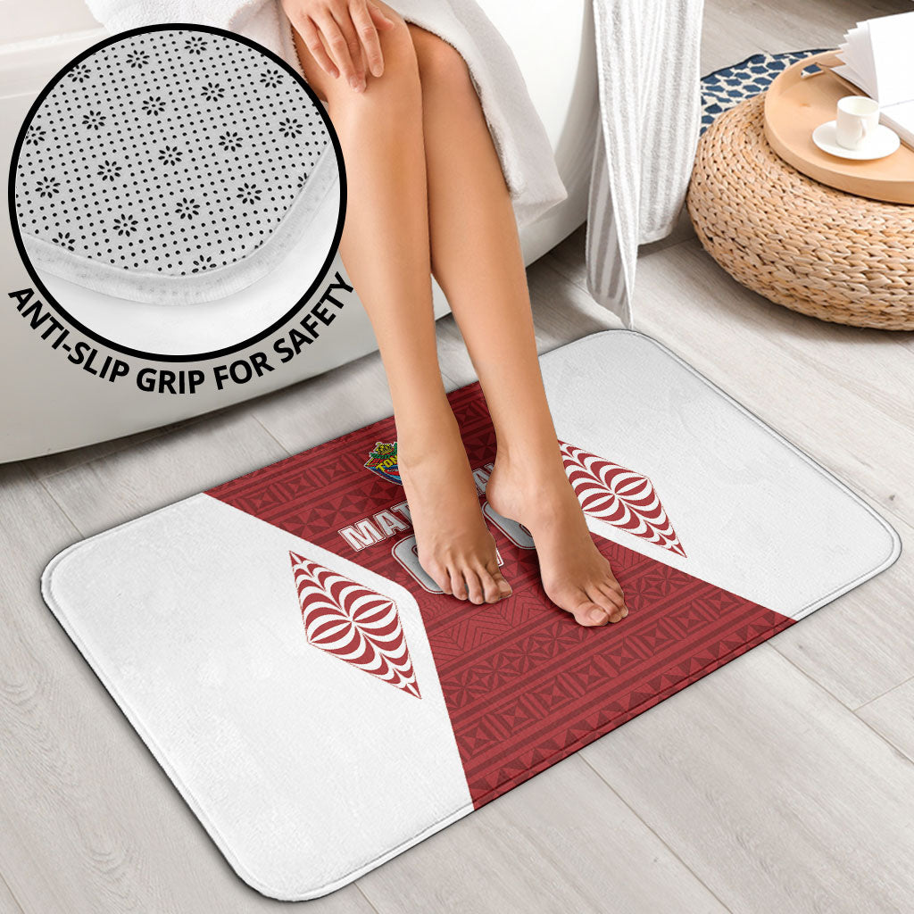 Mate Maa Tonga Rugby Bathroom Set Kupesi Tokelau Feletoa Pattern LT05 - Polynesian Pride