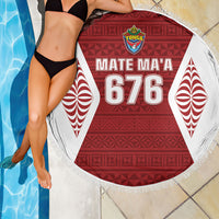 Mate Maa Tonga Rugby Beach Blanket Kupesi Tokelau Feletoa Pattern LT05 - Polynesian Pride