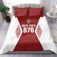 Mate Maa Tonga Rugby Bedding Set Kupesi Tokelau Feletoa Pattern LT05 - Polynesian Pride