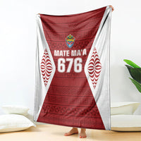 Mate Maa Tonga Rugby Blanket Kupesi Tokelau Feletoa Pattern LT05 - Polynesian Pride