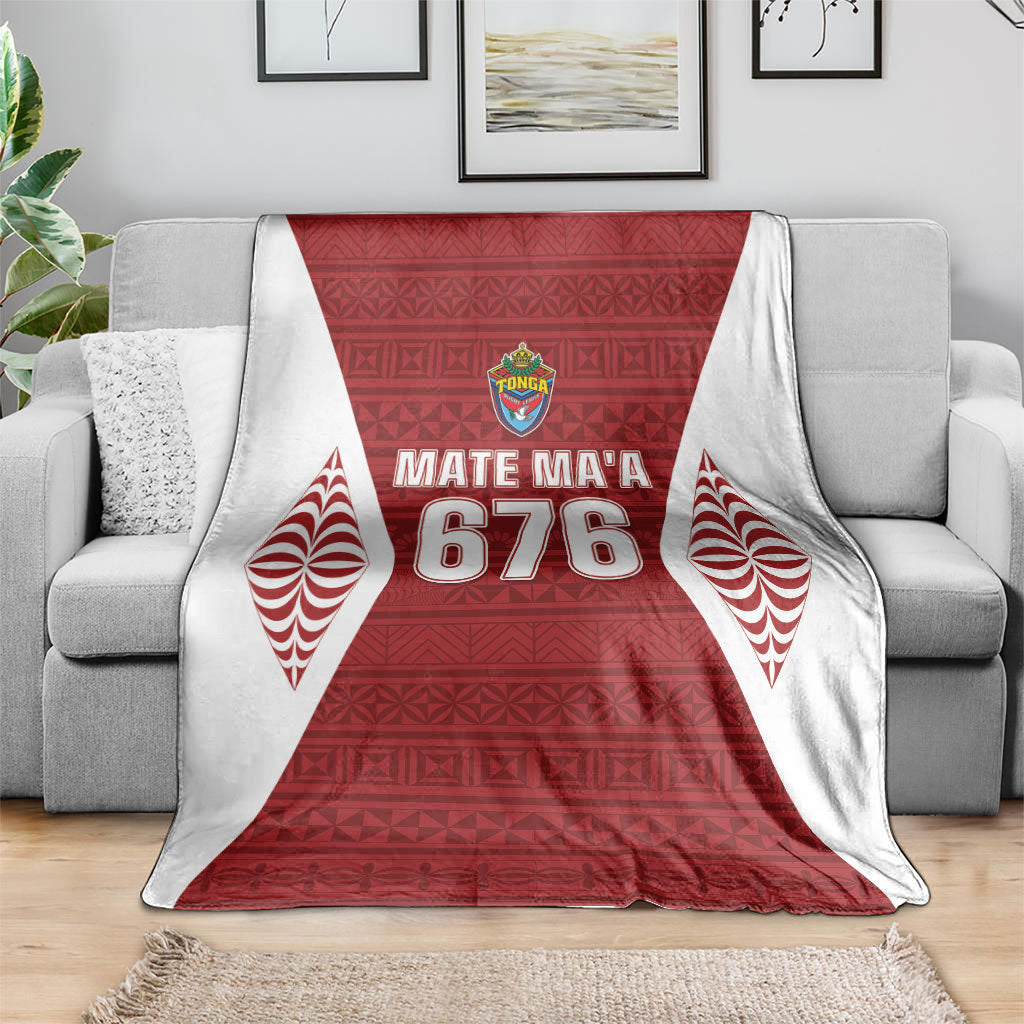 Mate Maa Tonga Rugby Blanket Kupesi Tokelau Feletoa Pattern LT05 - Polynesian Pride