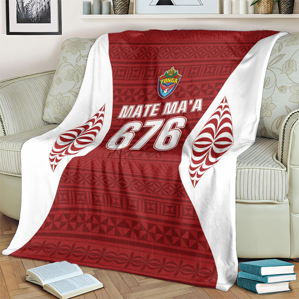 Mate Maa Tonga Rugby Blanket Kupesi Tokelau Feletoa Pattern LT05 - Polynesian Pride