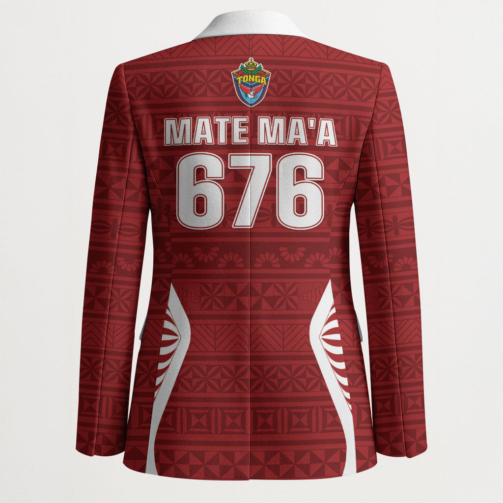 Mate Maa Tonga Rugby Blazer Kupesi Tokelau Feletoa Pattern LT05 - Polynesian Pride