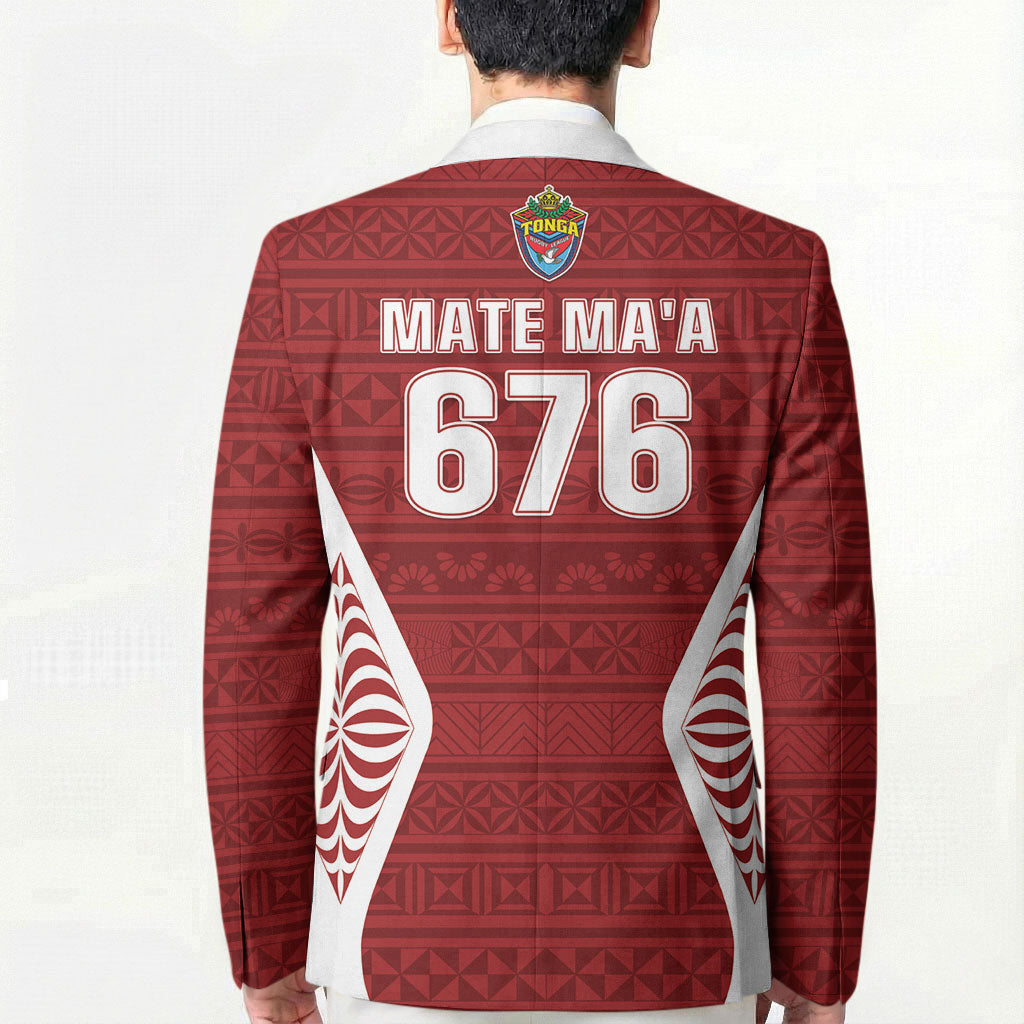 Mate Maa Tonga Rugby Blazer Kupesi Tokelau Feletoa Pattern LT05 - Polynesian Pride