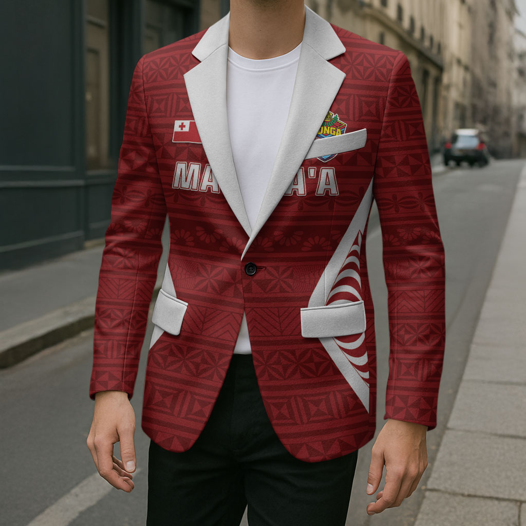 Mate Maa Tonga Rugby Blazer Kupesi Tokelau Feletoa Pattern LT05 - Polynesian Pride