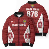 Mate Maa Tonga Rugby Bomber Puffer Jacket Kupesi Tokelau Feletoa Pattern LT05 - Polynesian Pride