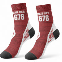Mate Maa Tonga Rugby Crew Socks Kupesi Tokelau Feletoa Pattern LT05 - Polynesian Pride