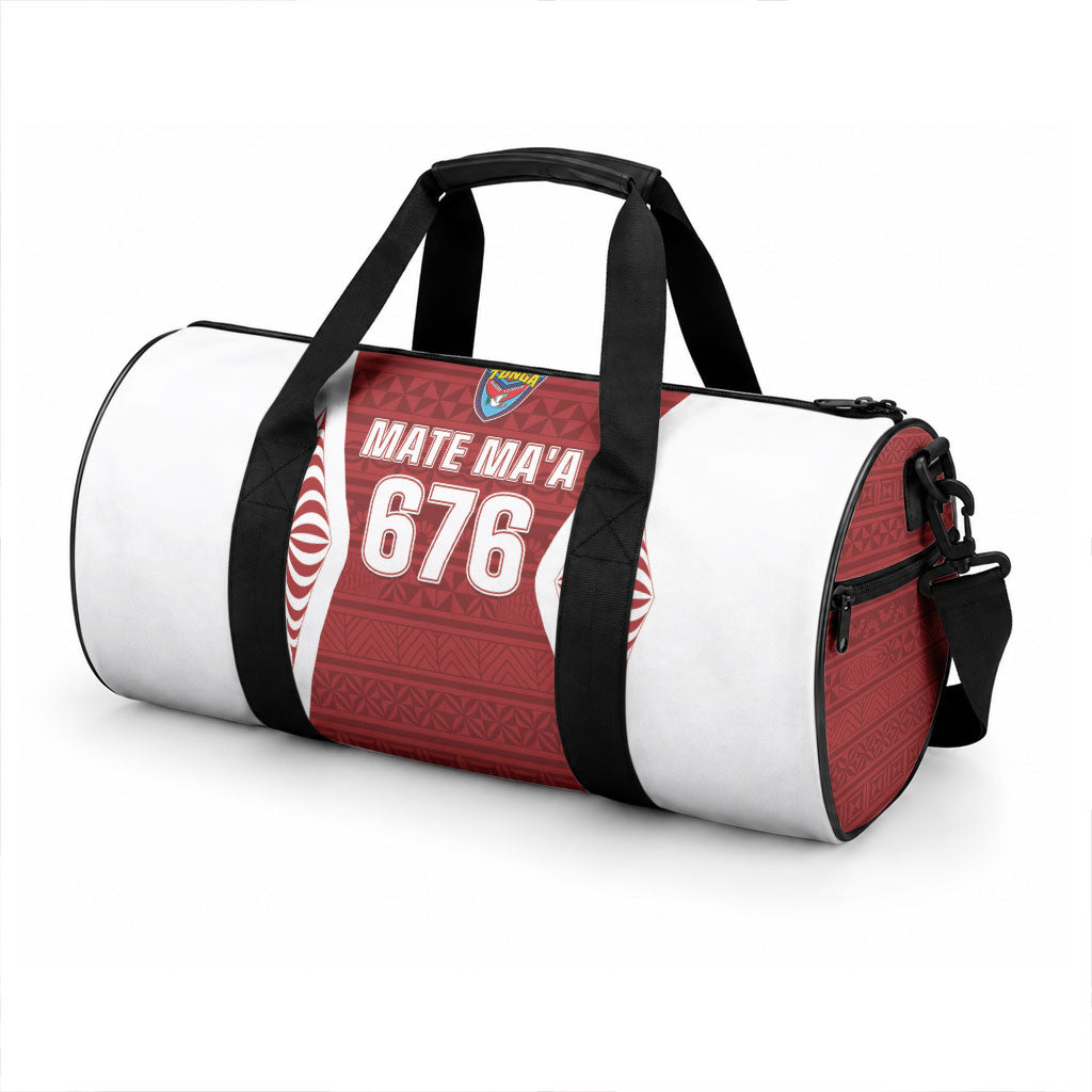 Mate Maa Tonga Rugby Duffle Bag Kupesi Tokelau Feletoa Pattern LT05 - Polynesian Pride