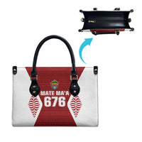Mate Maa Tonga Rugby Leather Bag Kupesi Tokelau Feletoa Pattern LT05 - Polynesian Pride