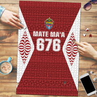 Mate Maa Tonga Rugby Puzzle Kupesi Tokelau Feletoa Pattern LT05 Red - Polynesian Pride