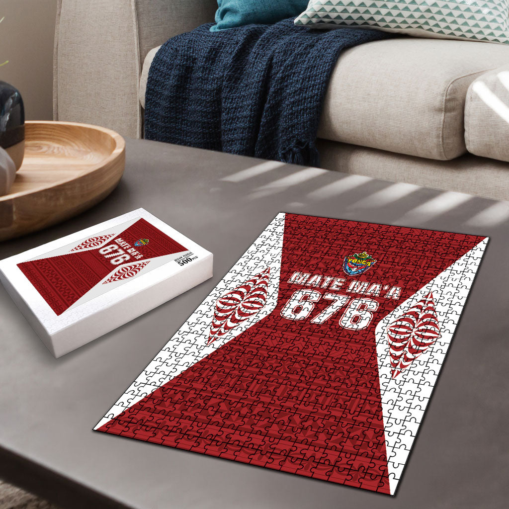 Mate Maa Tonga Rugby Puzzle Kupesi Tokelau Feletoa Pattern LT05 - Polynesian Pride