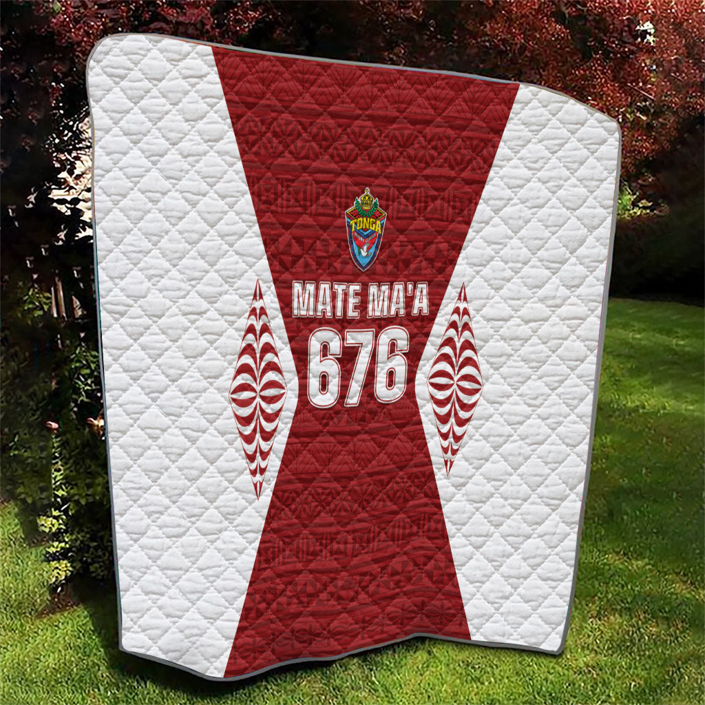 Mate Maa Tonga Rugby Quilt Kupesi Tokelau Feletoa Pattern LT05 - Polynesian Pride
